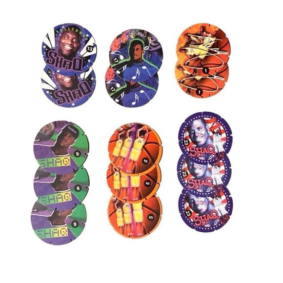 POGS Shaquille O’Neal SHAQ Lot of 15 Taco Bell 1990s - Picture 2 of 2